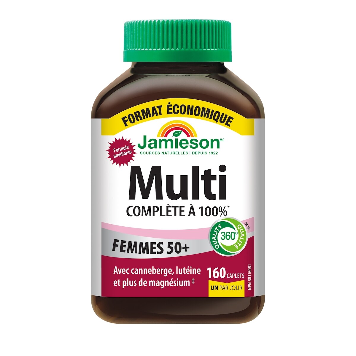 Multivitamine complète à 100 % pour femmes 50+ format économique