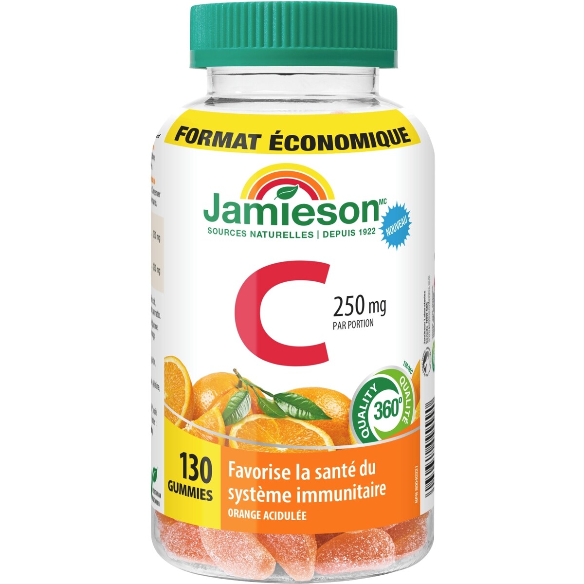 Gummies de vitamine C orange fraîche format économique