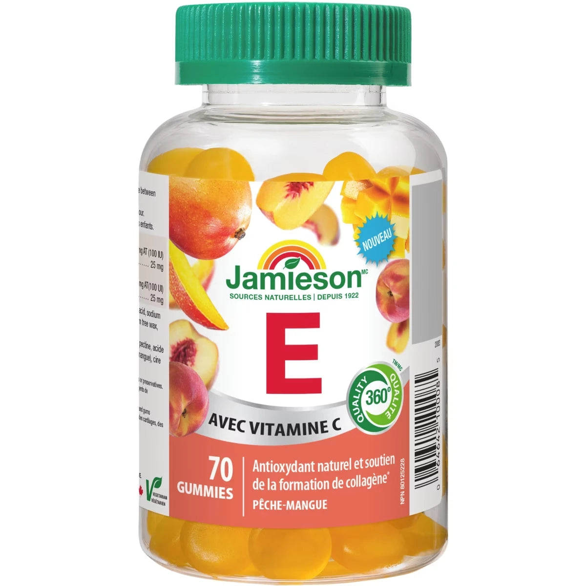 Vitamine E gummies avec Vitamine C
