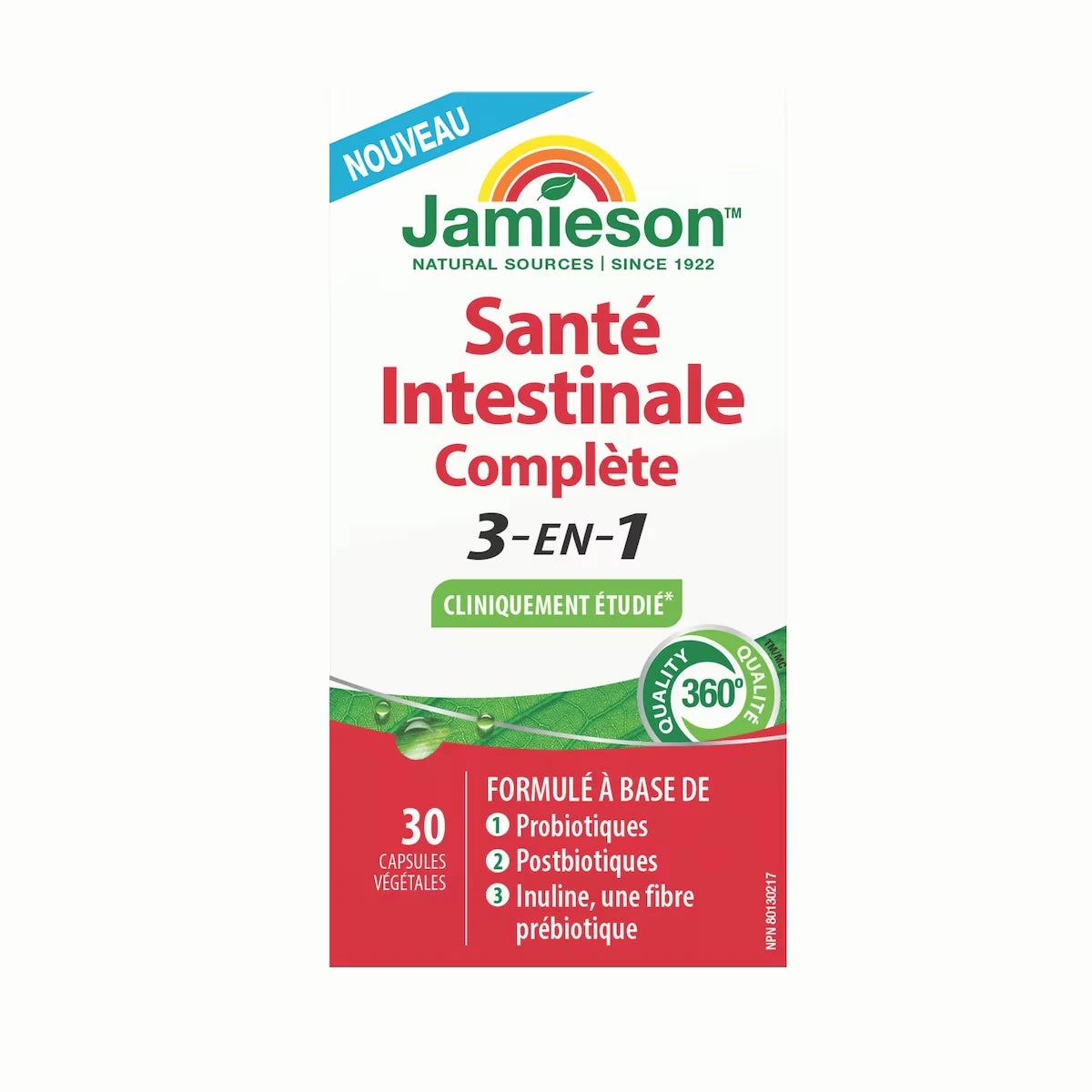 Santé Intestinale Complète 3-en-1, 30 Capsules