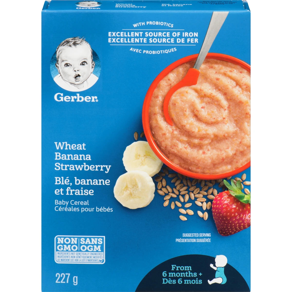 Céréales pour bébés Étape 2 Blé avec banane et fraise