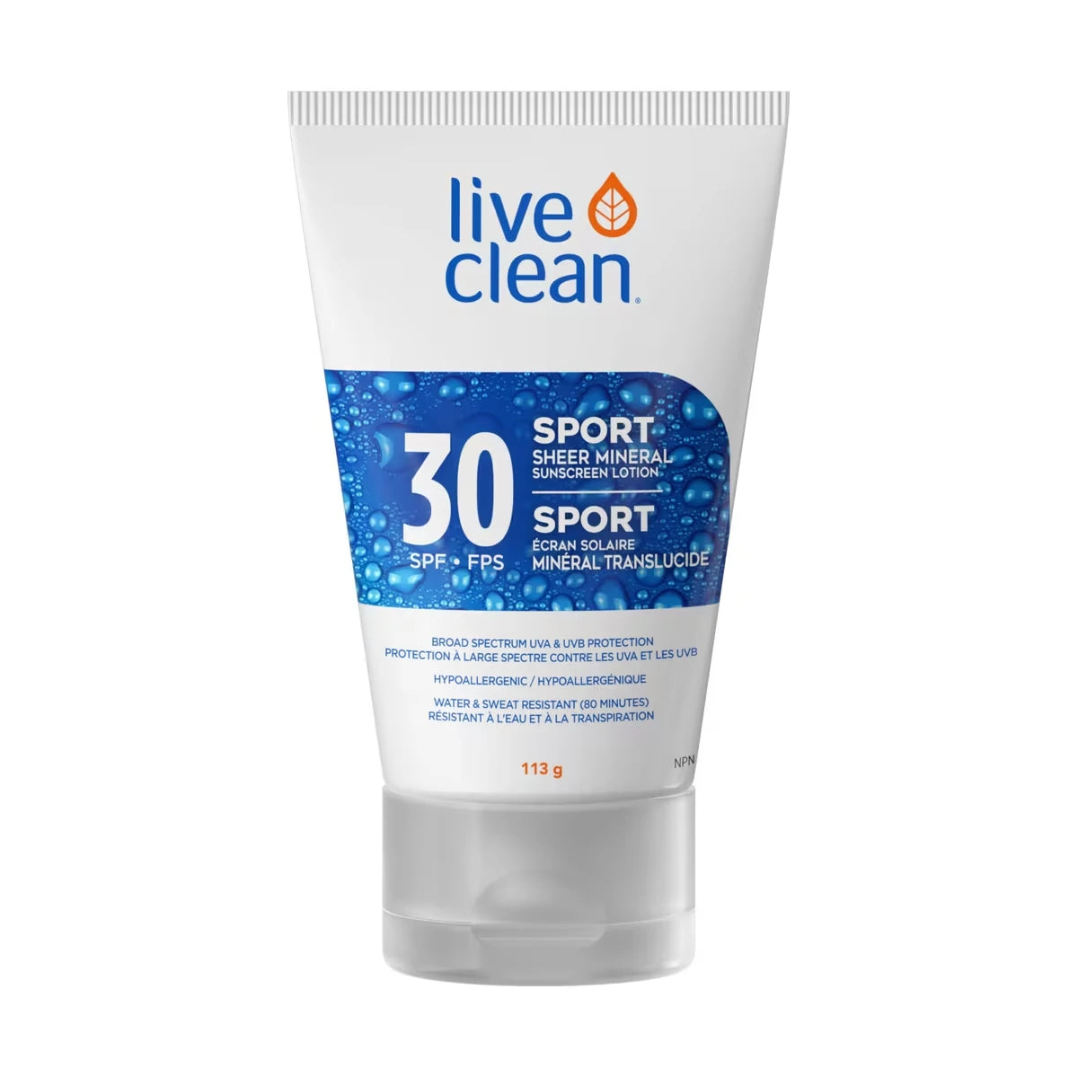 Lotion écran solaire minéral translucide Sport à FPS 30