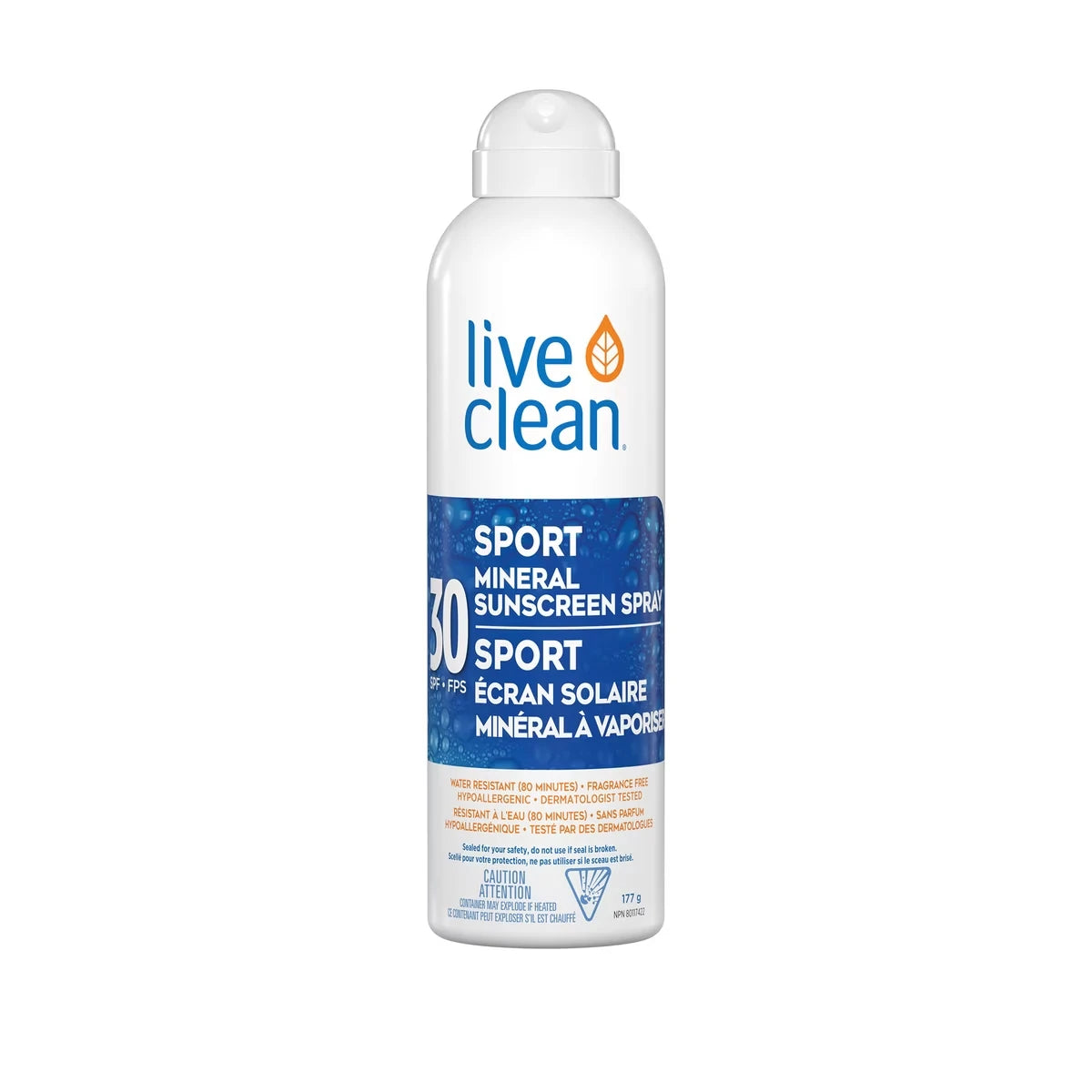 Écran Solaire Minéral À Vaporiser FPS 30 - Sport
