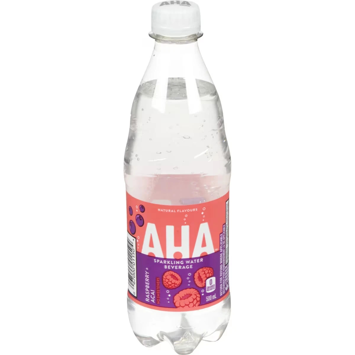 Boisson à l'eau pétillante framboise + baies d'açaï