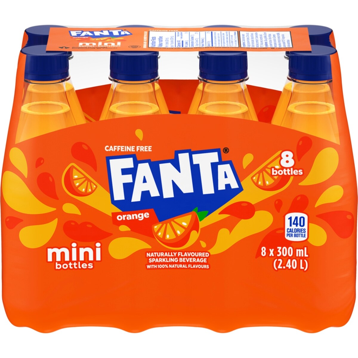 Boisson gazeuse aromatisée naturellement orange mini bouteilles