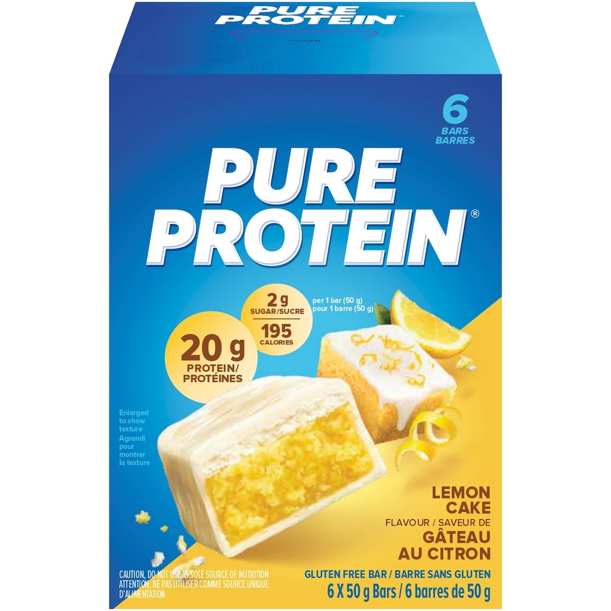Sans Gluten Saveur de Gâteau au Citron  Barres  6 x 50 g
