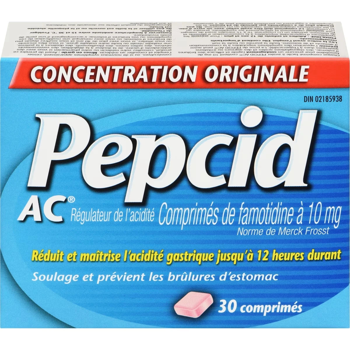 Comprimés régulateurs de l'acidité pour les brûlures d'estomac 30 ea