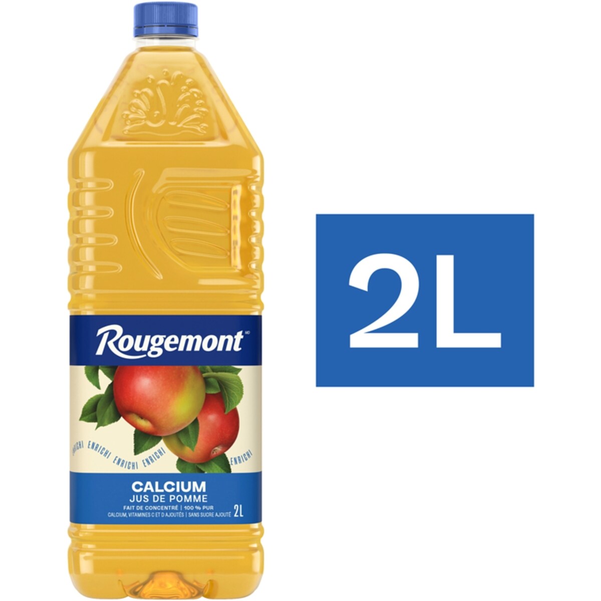 Jus de pomme 100 % pur avec calcium et vitamine D