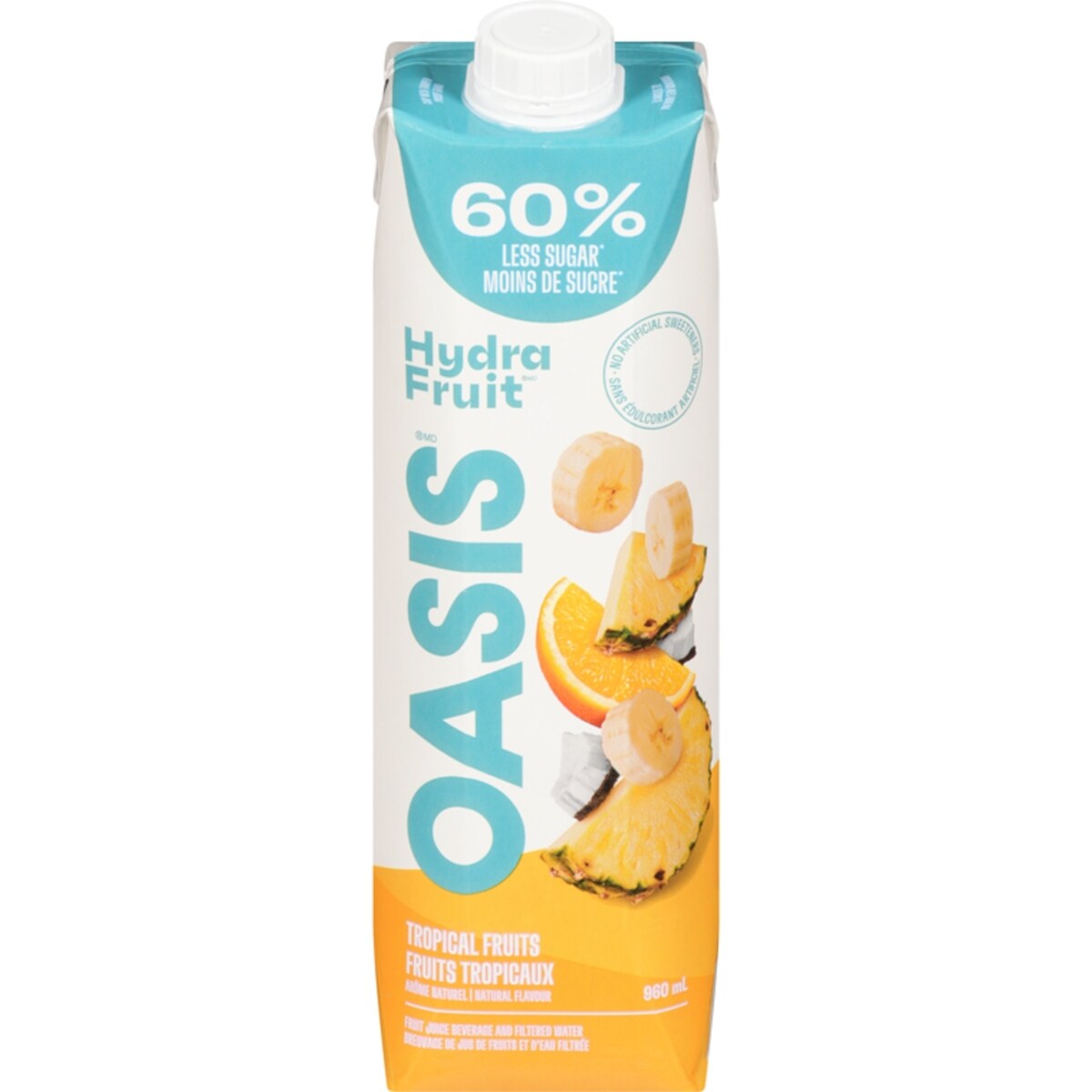 Breuvage de jus de fruits et d'eau filtrée fruits tropicaux