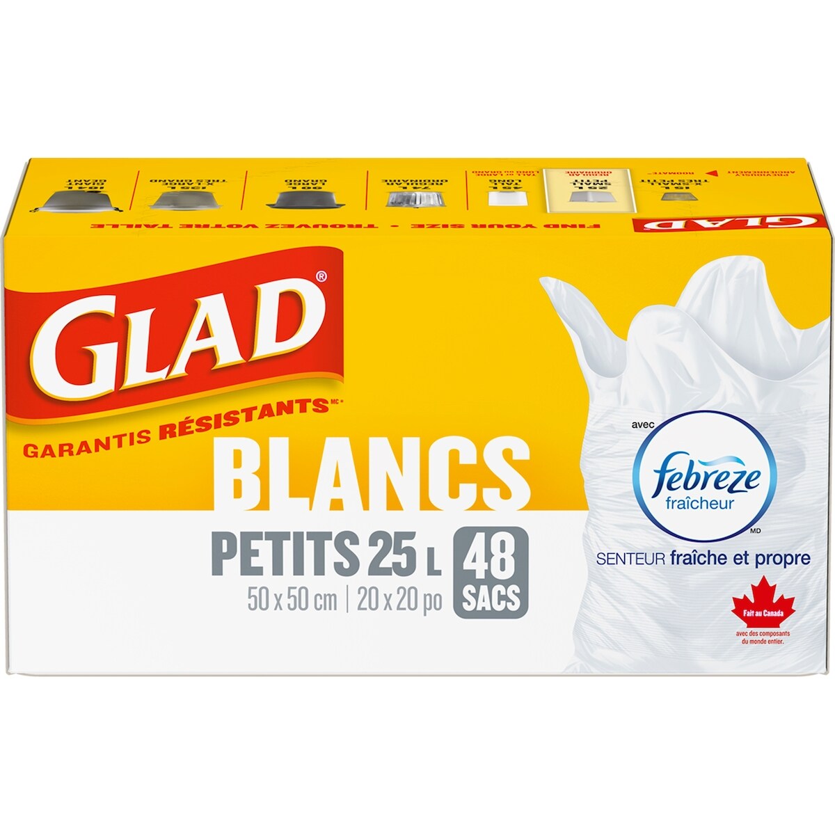 Sacs blancs petits 25 l