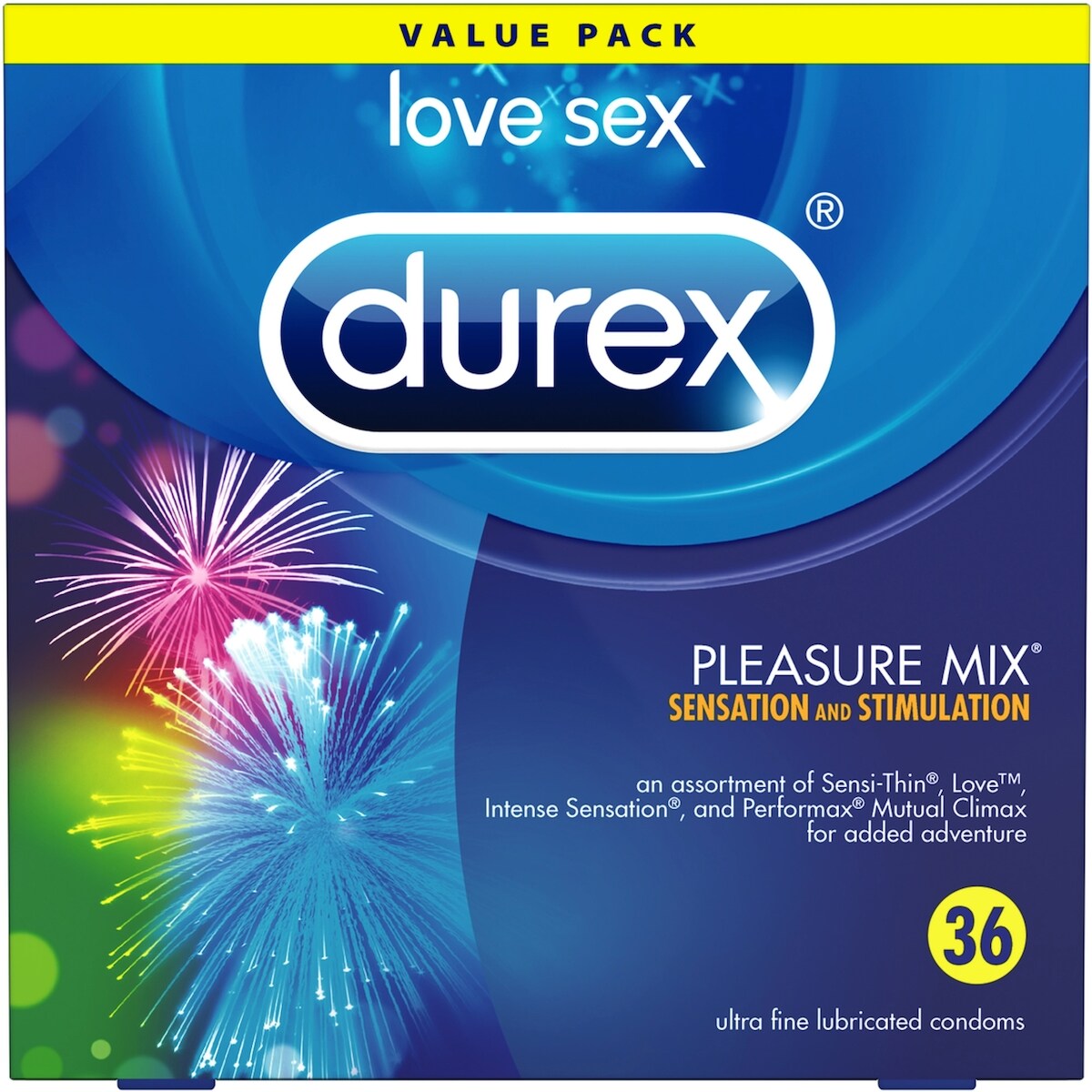 Paquet économique de condoms Pleasure Mix