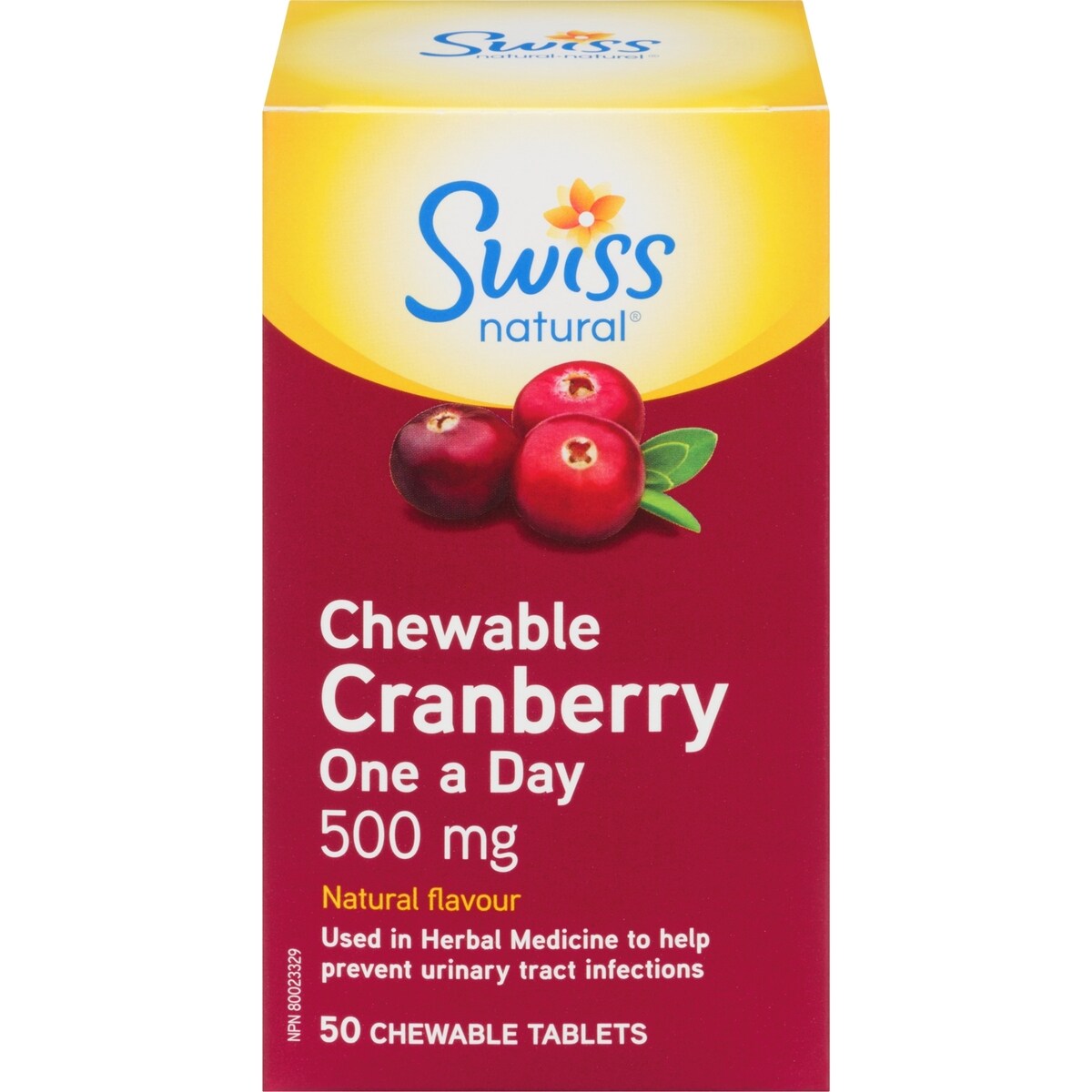 Masticable Canneberge Une par jour 500 mg