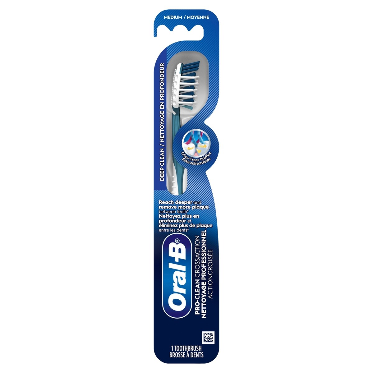 La brosse à dents Oral-B CrossAction Pro-Santé