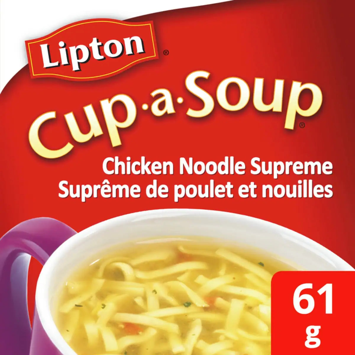Mélange à Soupe Instantanée Cup-a-Soup Suprême de Poulet et Nouilles faible en gras