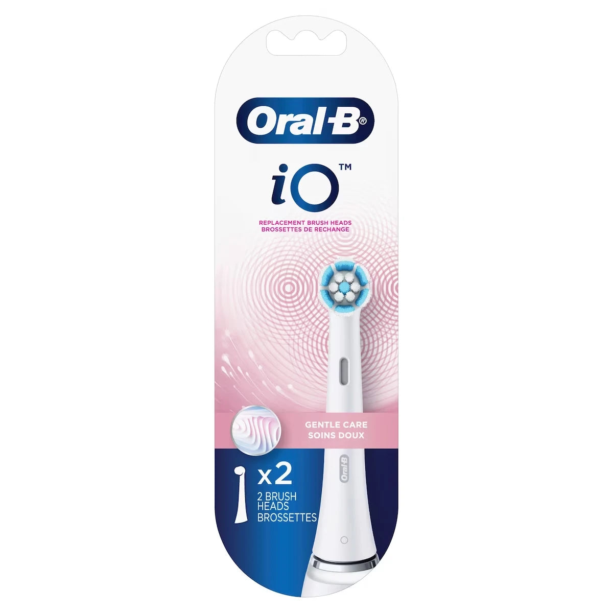 Brossettes de rechange pour brosse à dents électrique Oral-B iO Soins doux, blanc, 2 unités