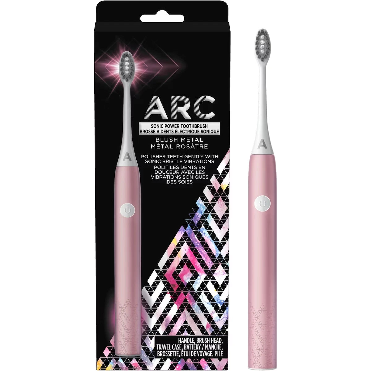 – Brosse à dents à pile rose doré – 1 unité