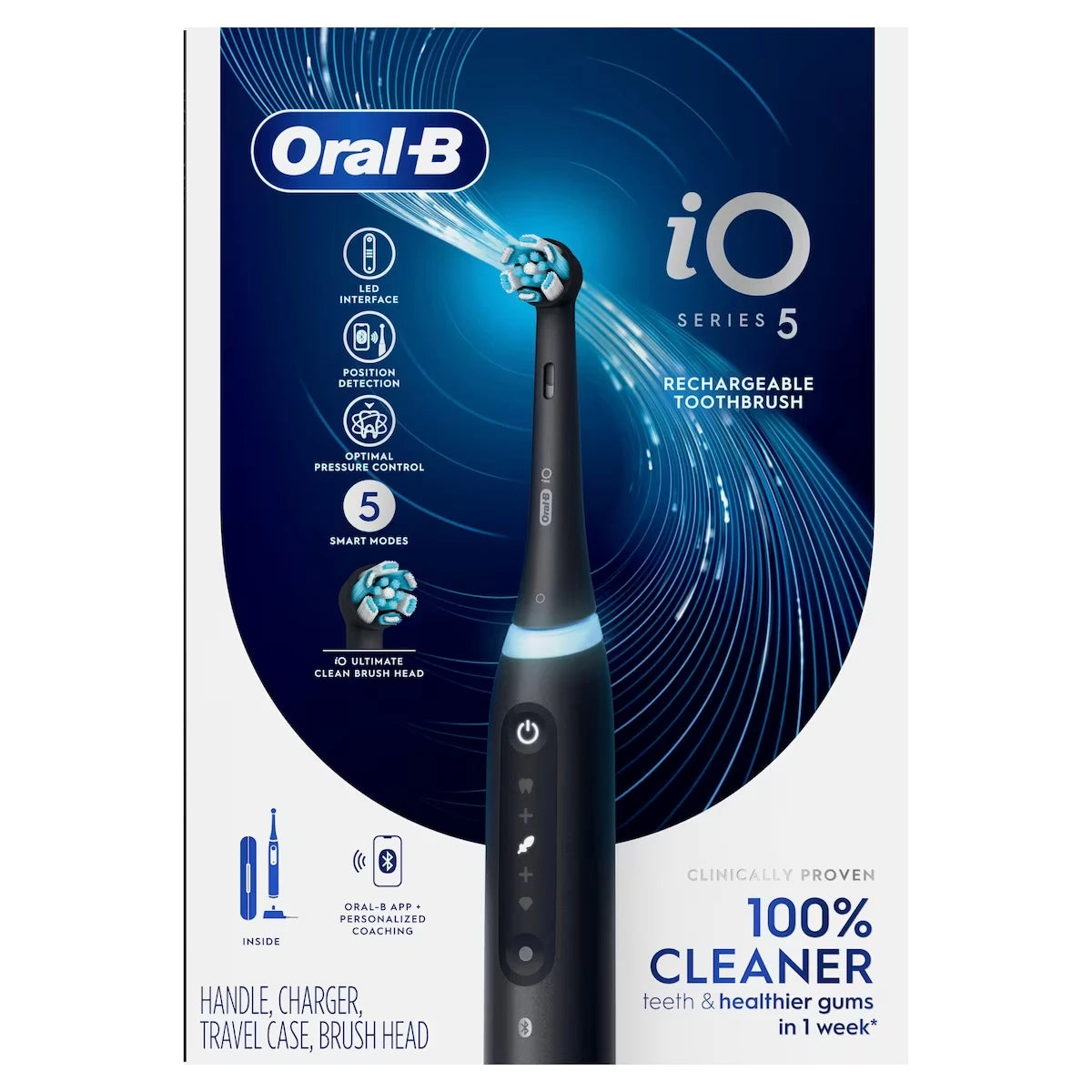 Brosse à dents électrique Oral-B iO Series 5 avec (1);brossette, rechargeable, noir
