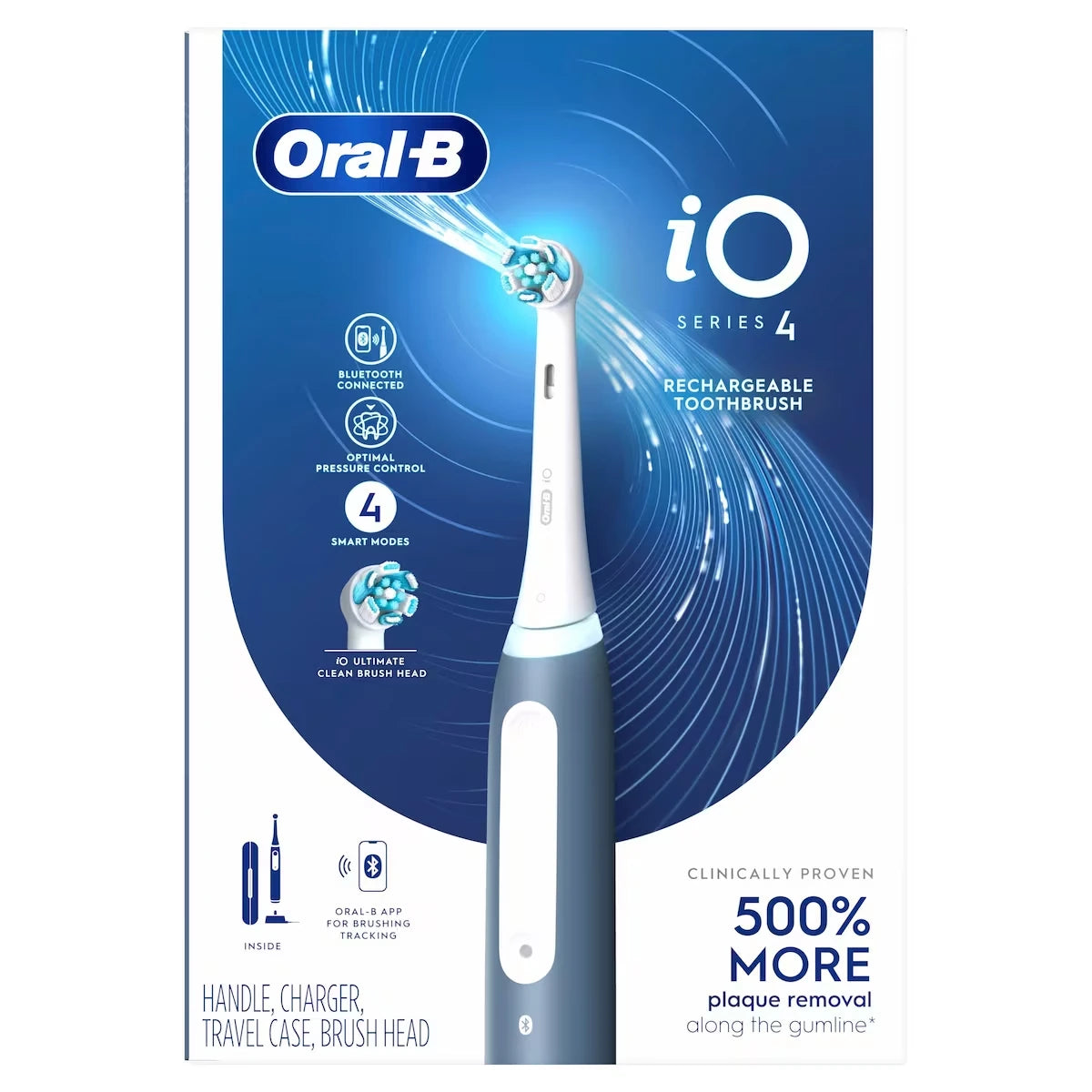 Brosse à dents électrique Oral-B iO Series;4 avec (1);brossette, rechargeable, bleu ardoise