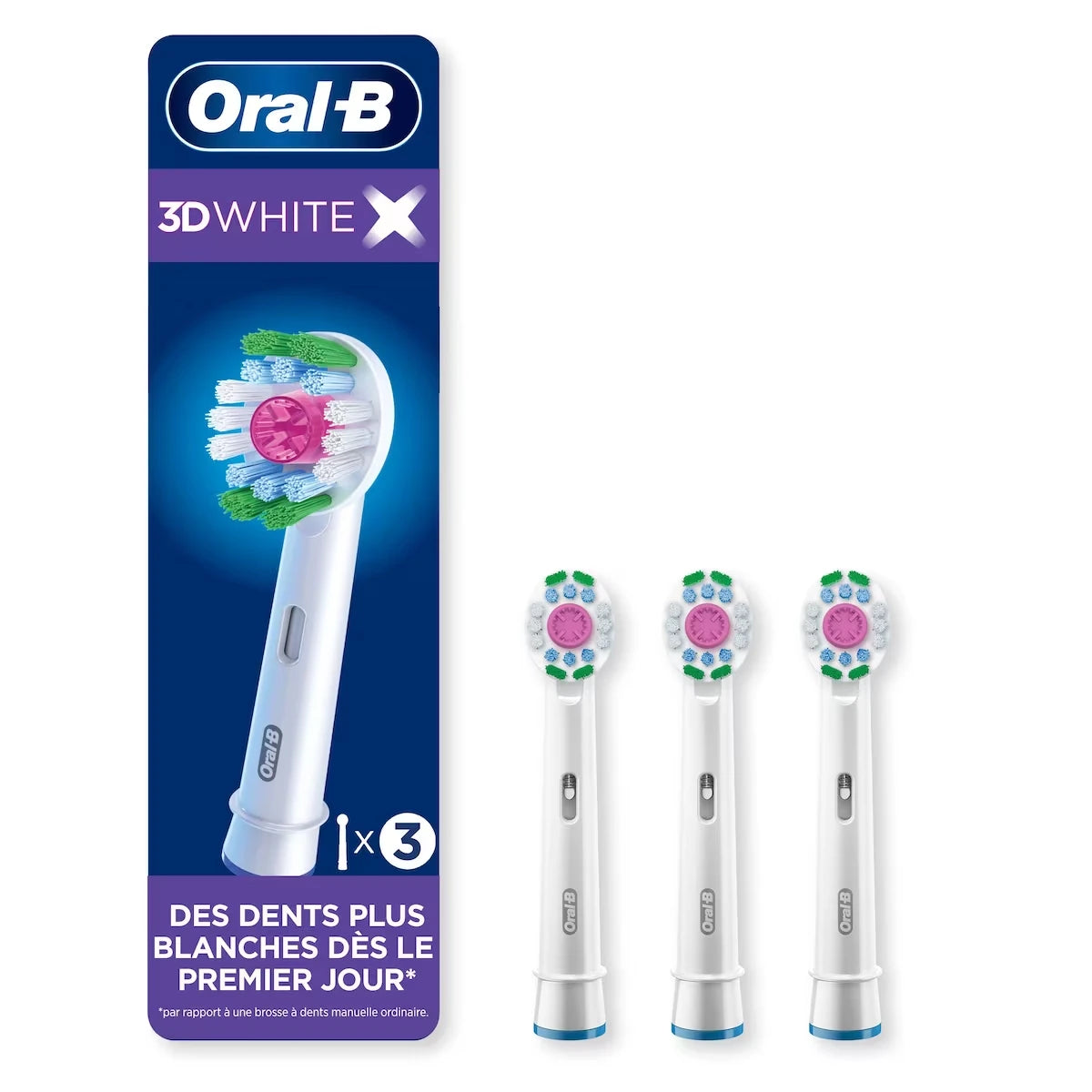 Brossettes de rechange Oral-B 3D White filaments en X