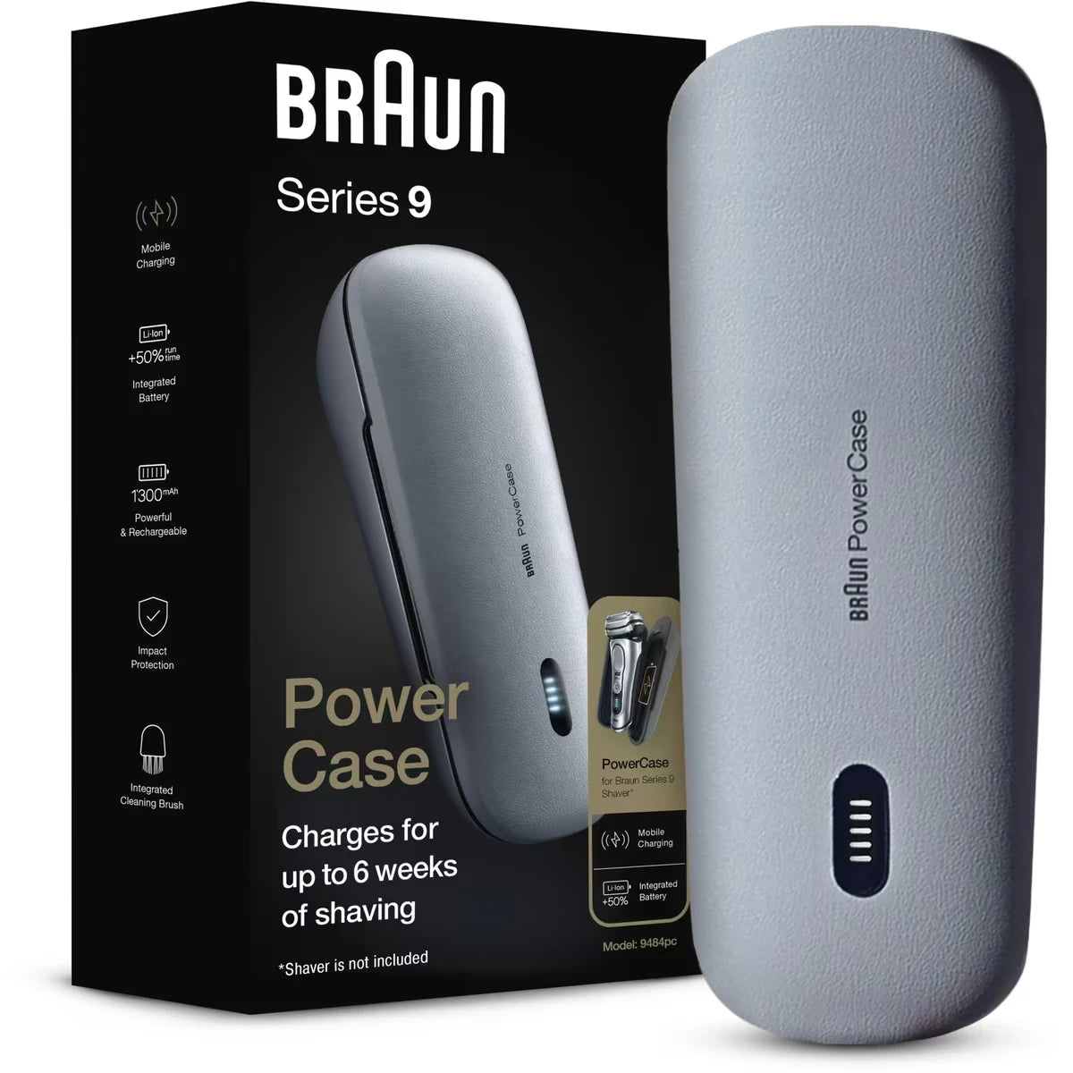 Étui de recharge, compatible avec les rasoirs électriques Series 8 et 9, pour une durée d’utilisation allant jusqu’à 6 semaines