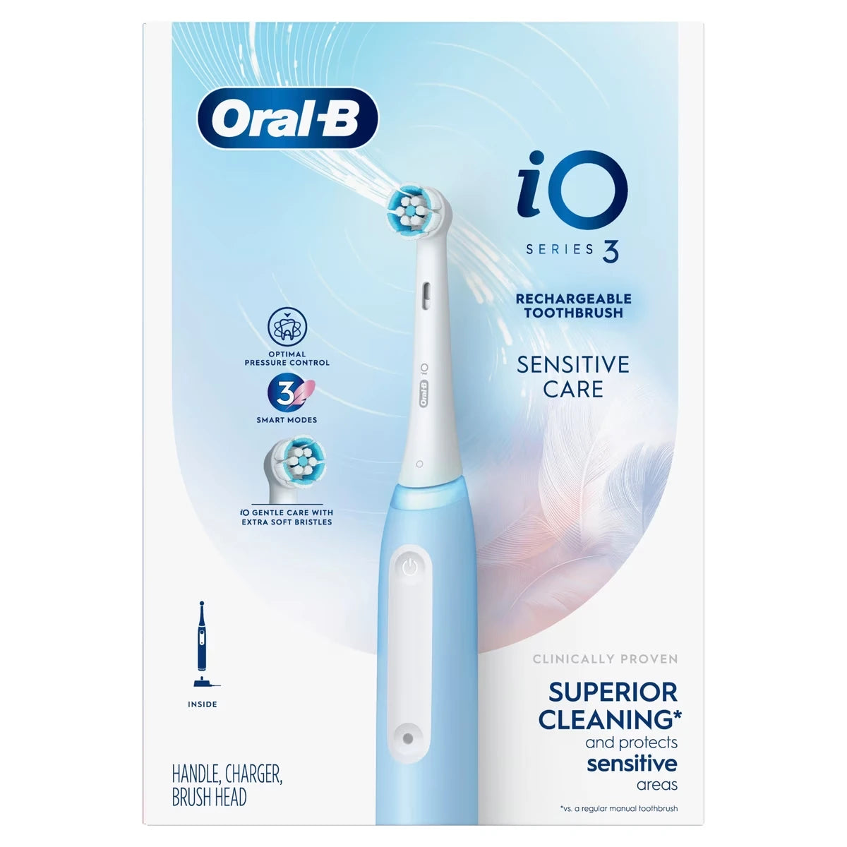 Brosse à dents électrique iO Series 3 avec (1) brossette, rechargeable, blanc