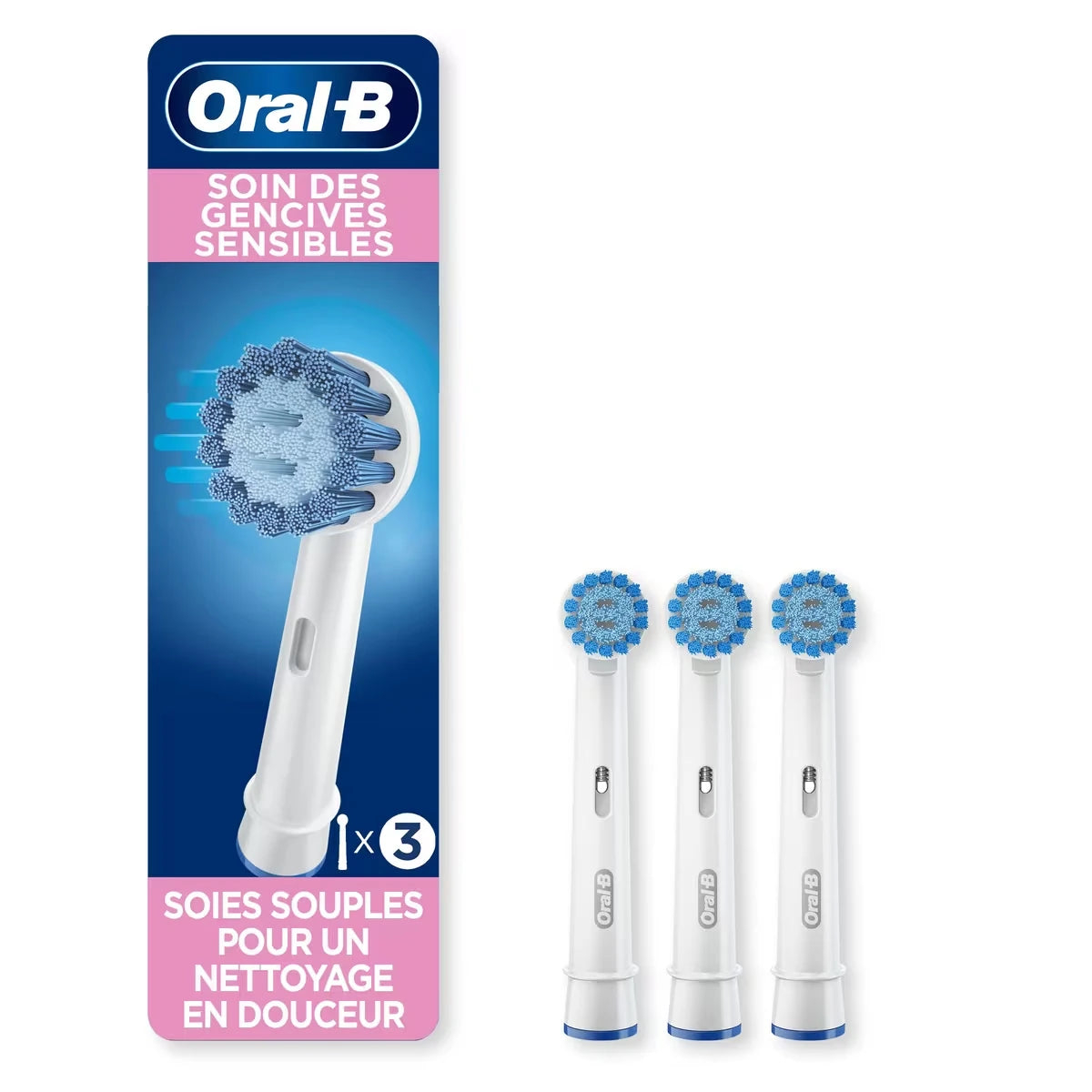 Brossettes de rechange Oral-B Sensitive pour brosse à dents électrique, 3 unités