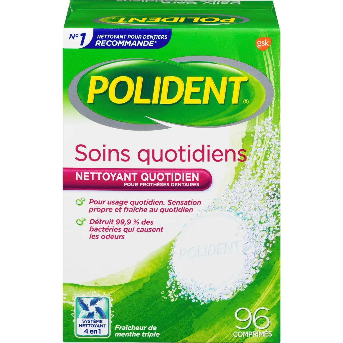 Soins quotidiens Nettoyant pour prothèses dentaires