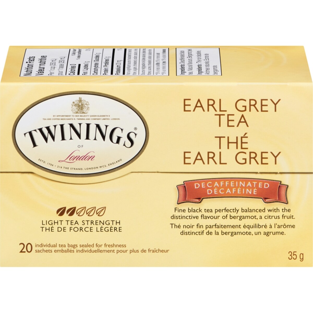 20ct Earl Grey Décaféiné