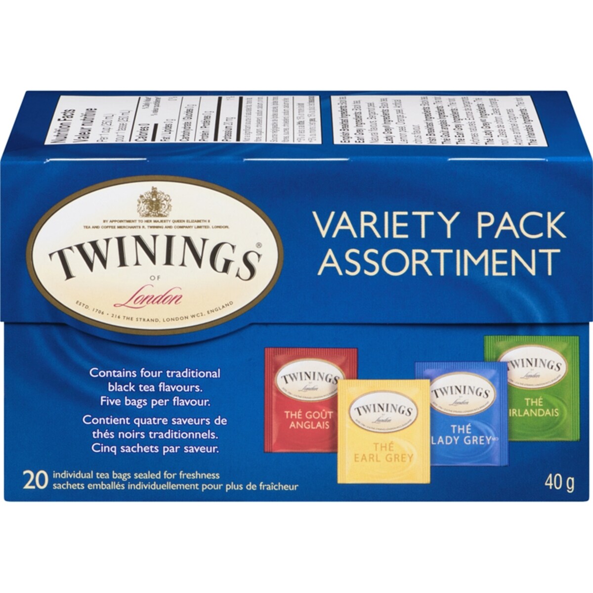 20ct Assortiment de thés noirs
