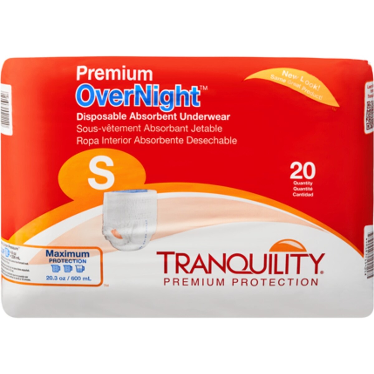 Sous-vêtements absorbants jetables Premium OverNight,  Petit
