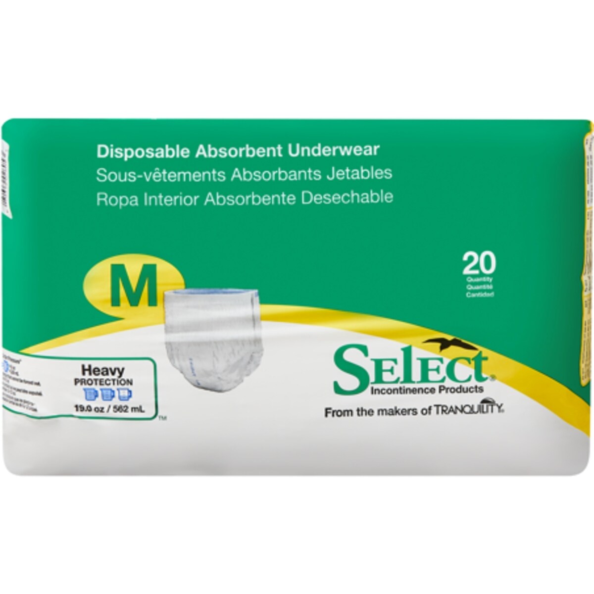 Sous-vêtements absorbants jetables,  Moyen