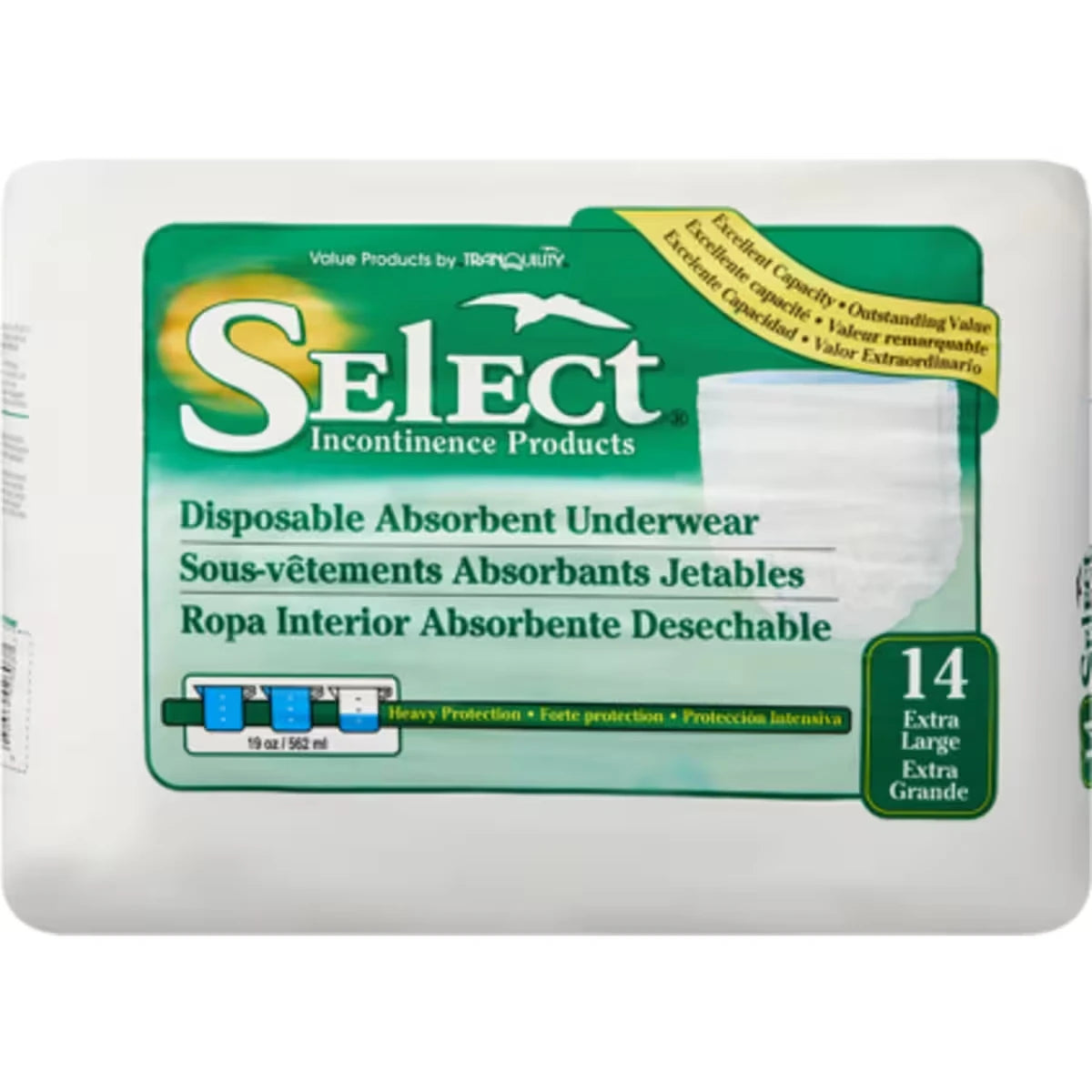 Sous-vêtements absorbants jetables de , Très grand