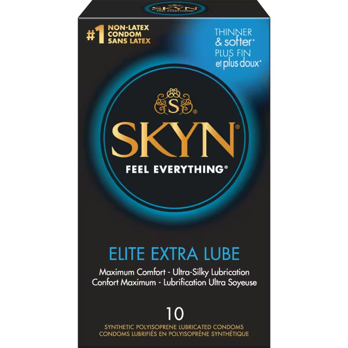 � Elite Extra Lube 10 Condoms Lubrifi�S Sans Latex Naturel