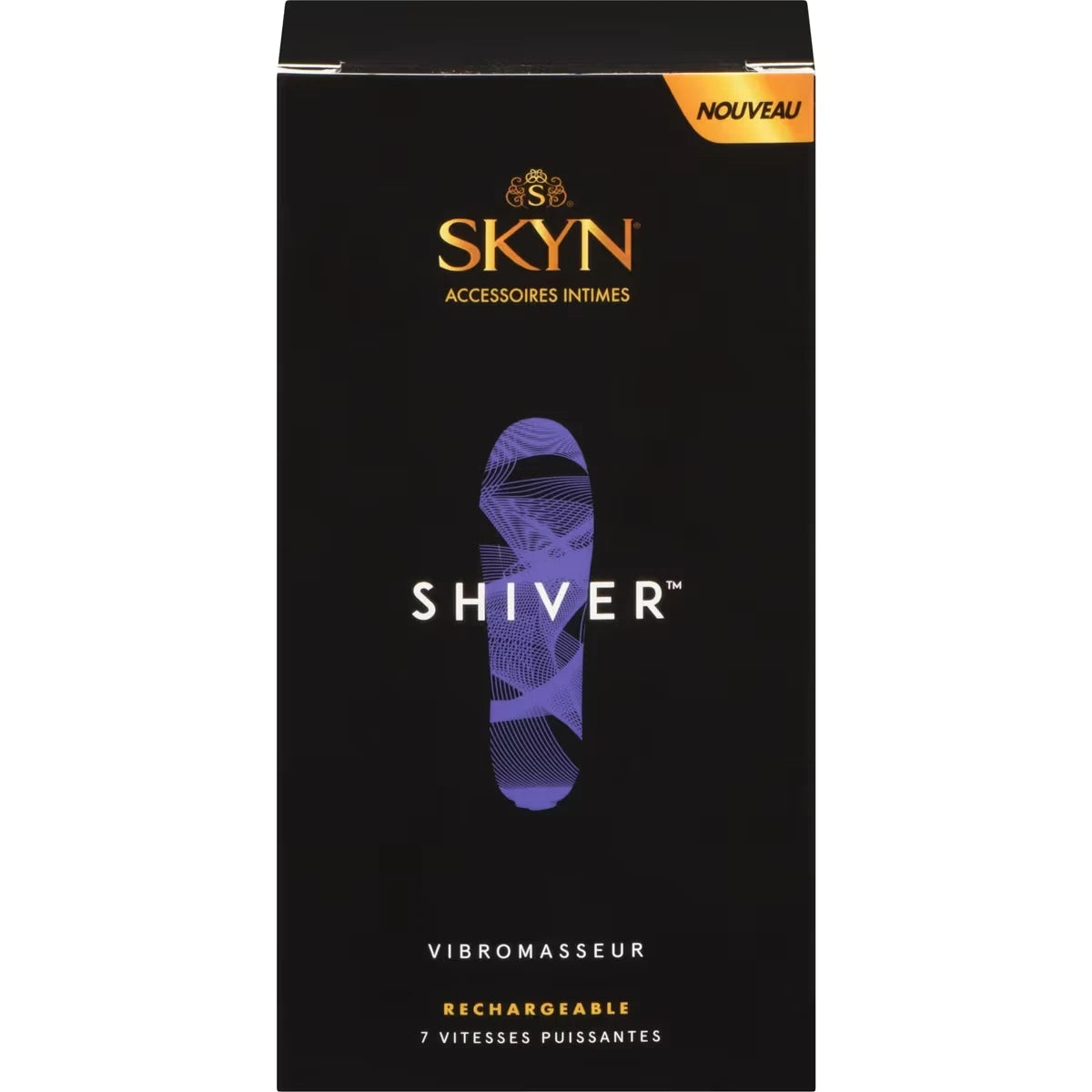 Vibrateur Personnel Shiver De - Silencieux, Discret, Masseur Nervur� De Qualit� Sup�Rieure - R�Sistant à L'Eau, Rechargeable Et Sans Latex, 7 Vitesses De Vibration