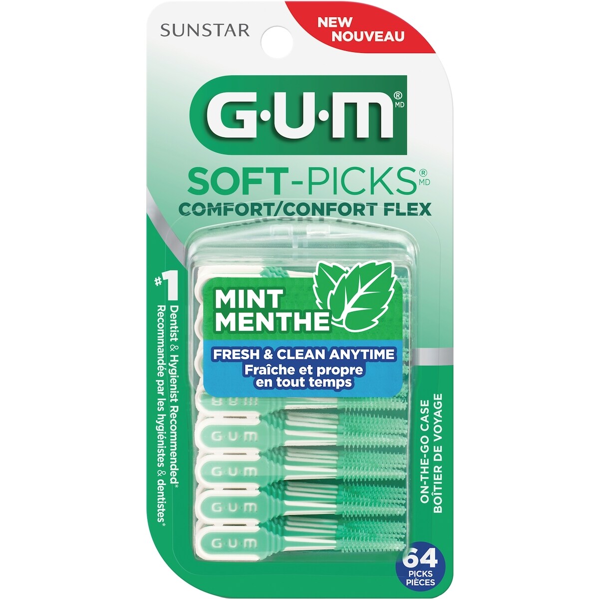 Soft-Picks Confort Flex Menthe, 64 Unit�S
