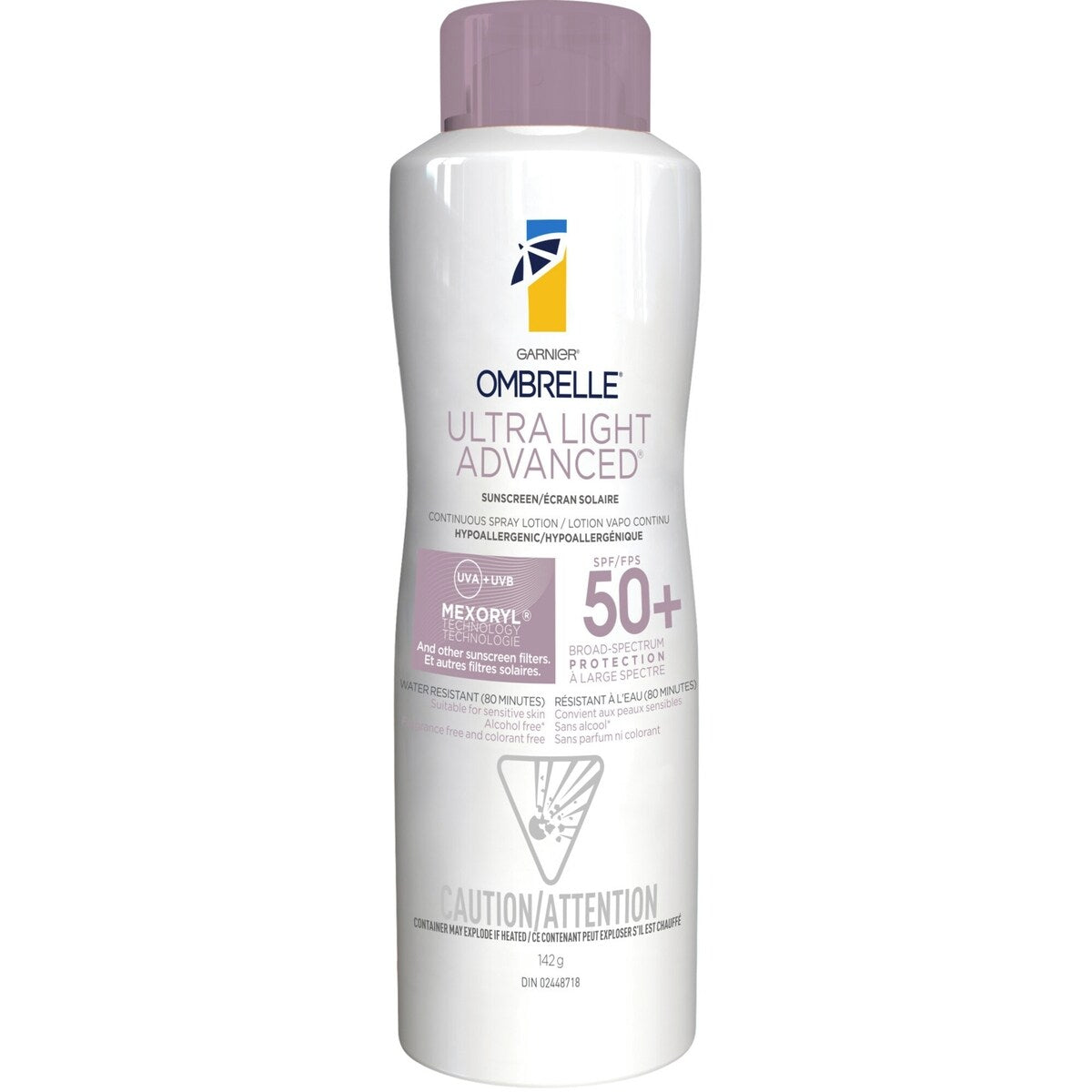 Vaporisateur Ultra Light Advanced écran solaire pour corps et visage, FPS 60
