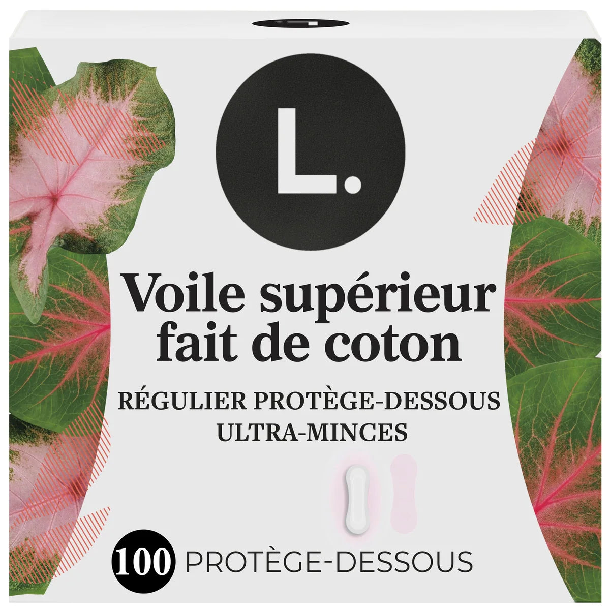 Protège-dessous pour femmes, protection régulière, voile supérieur en coton biologique, 100&nbsp;protège-dessous