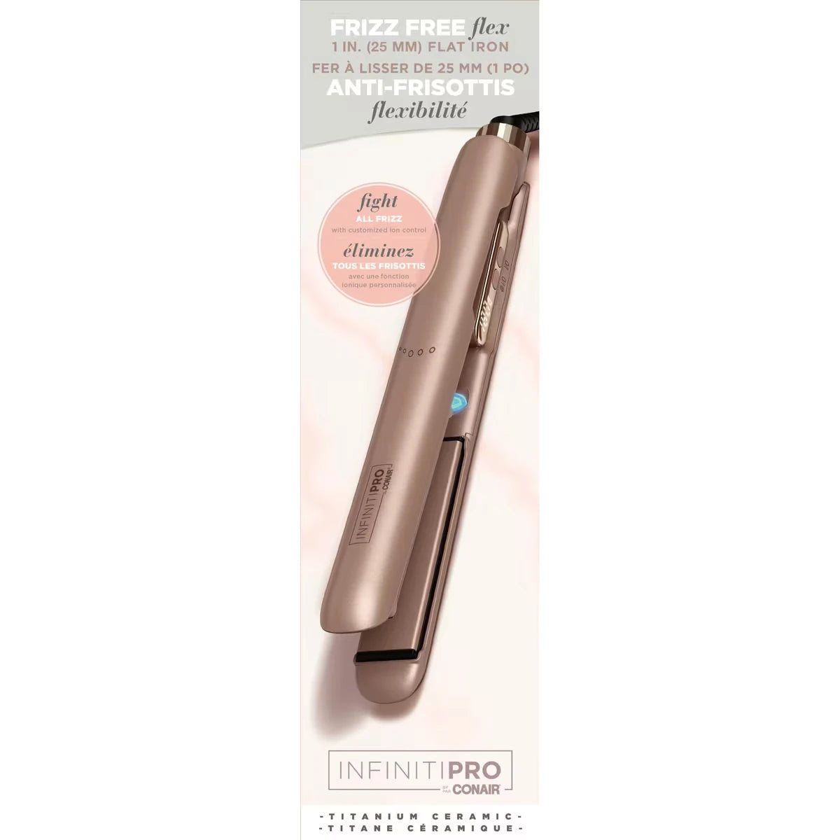 Fer à lisser de 1 po anti-frisottis flexibilité
