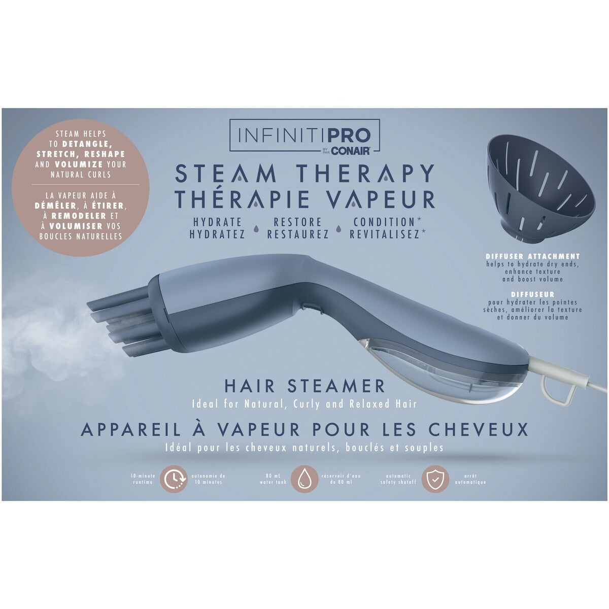 Défroisseur pour cheveux Steam Therapy