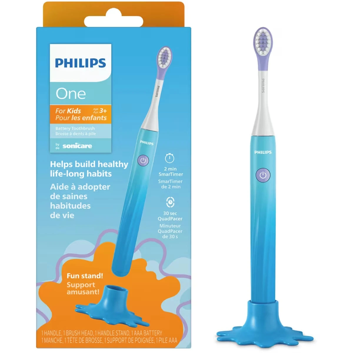 Brosse à dents à pile One de Sonicare, bleu, HY1130/02