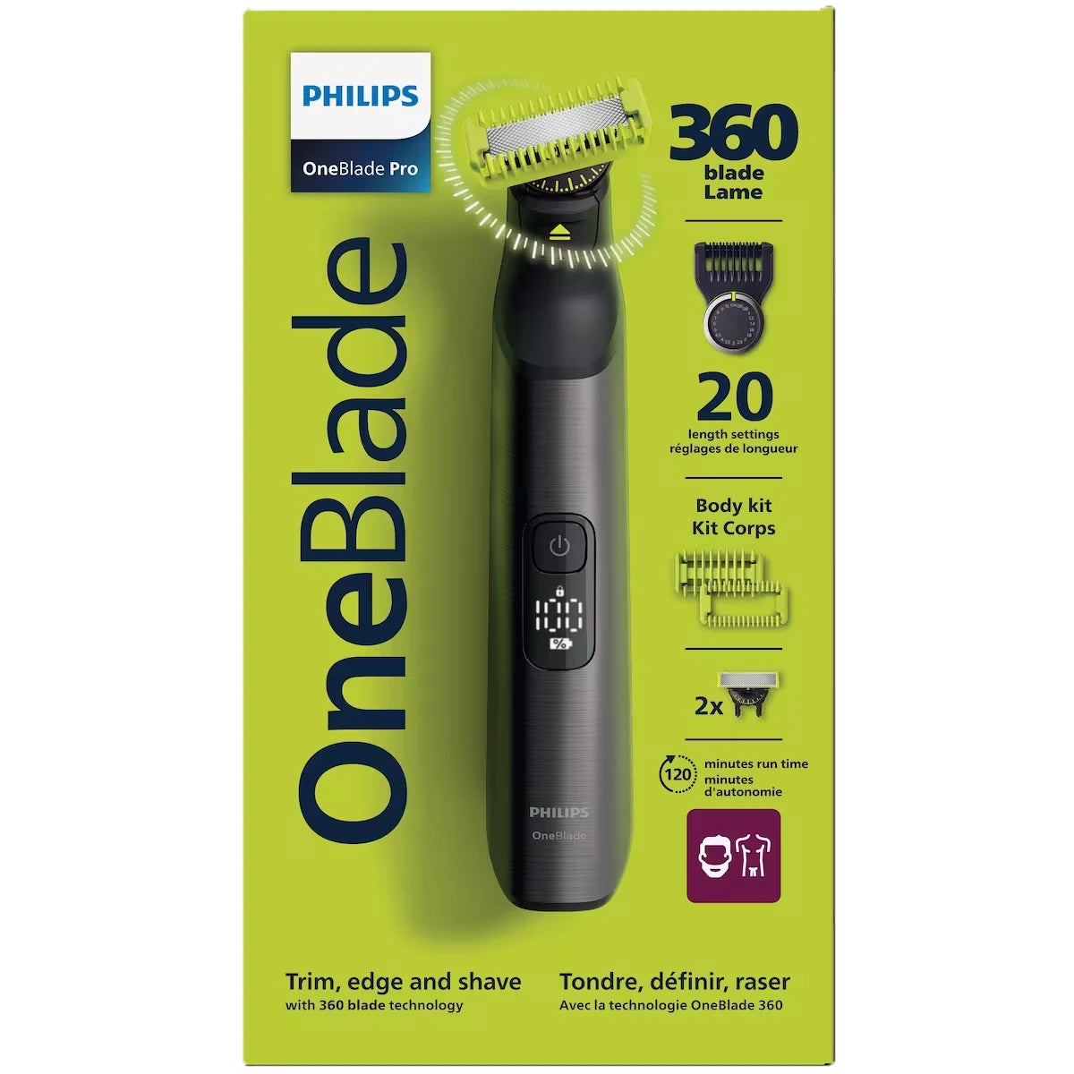 Philips OneBlade 360 Pro Visage + Corps, QP6552/15