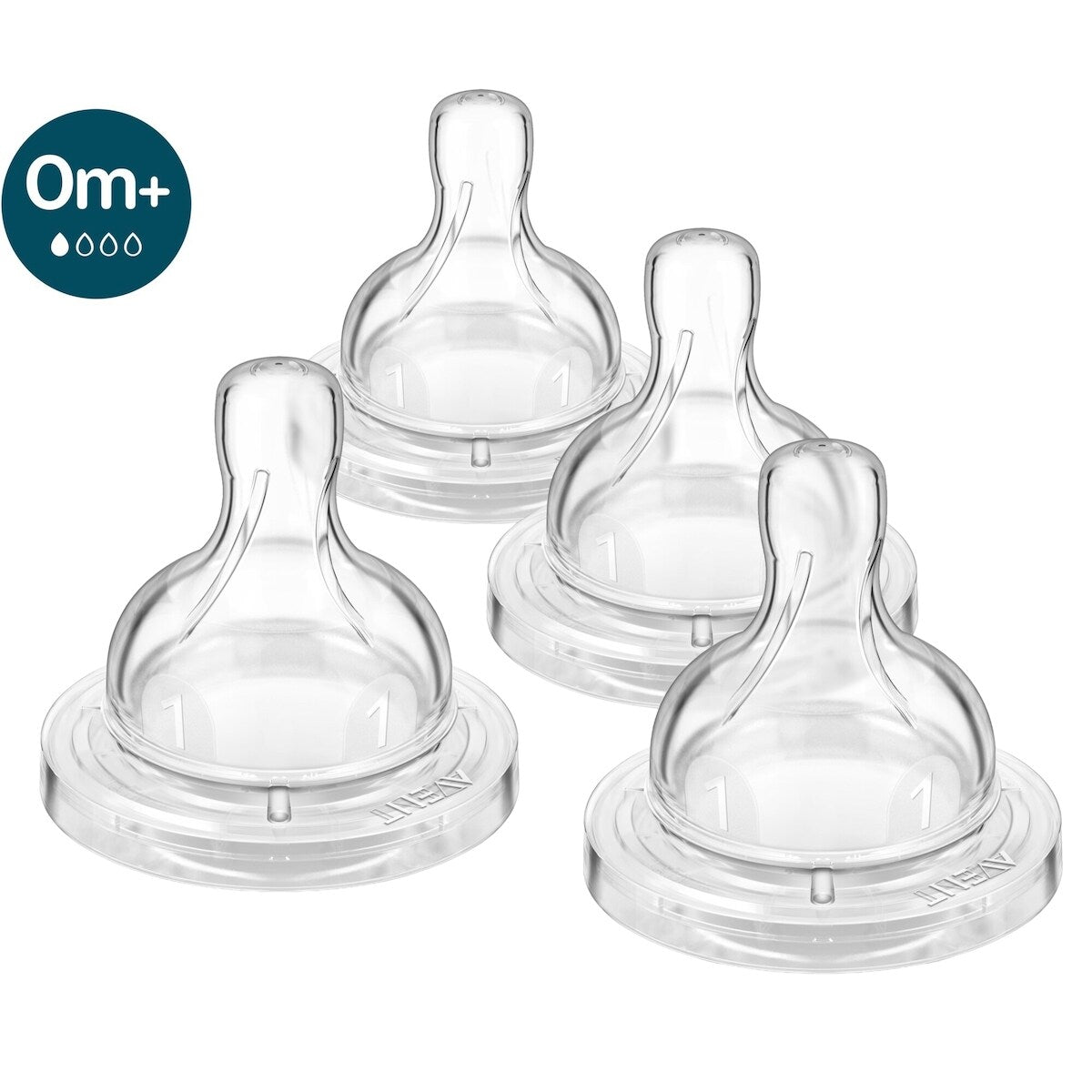 Lot de 4 Tétines Anti-coliques, 0mois+