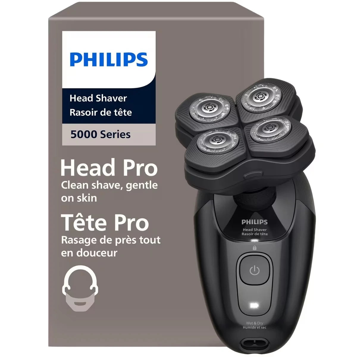 Head Shaver Pro 5000 Series Rasoir Essential Avec Lames Comfortcut, Hs5980/28