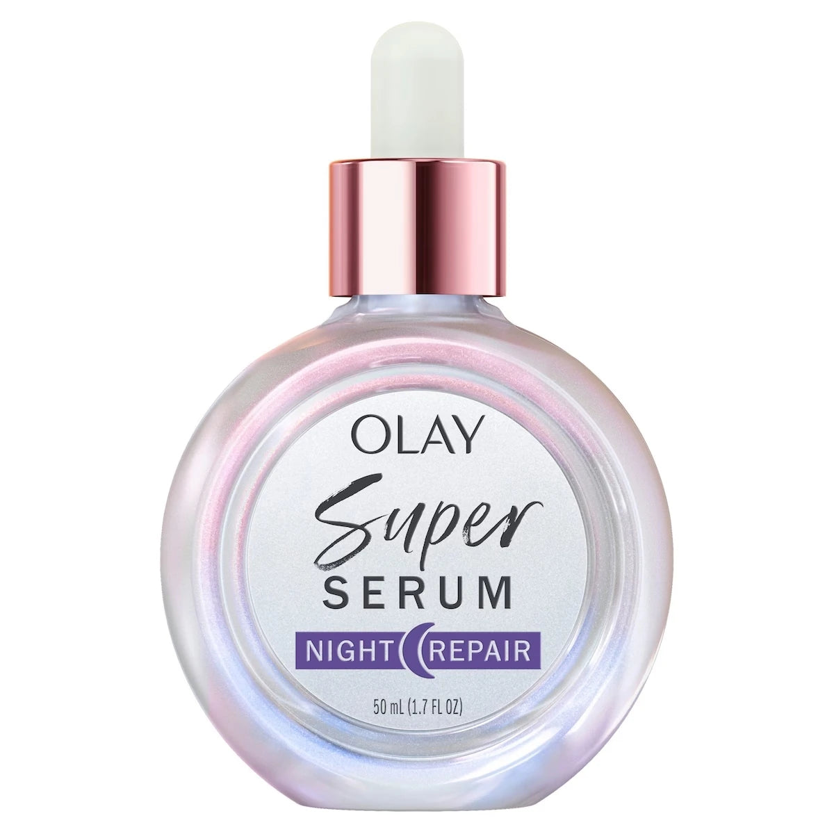 Super Serum Night Repair 5-in-1 Lightweight Skin Cell Renewing Face Serum Wrinkle Correcting Skin Care Treatment with Salicylic Acid, Niacinamide, Lactic Acid, Glycerin, Pep