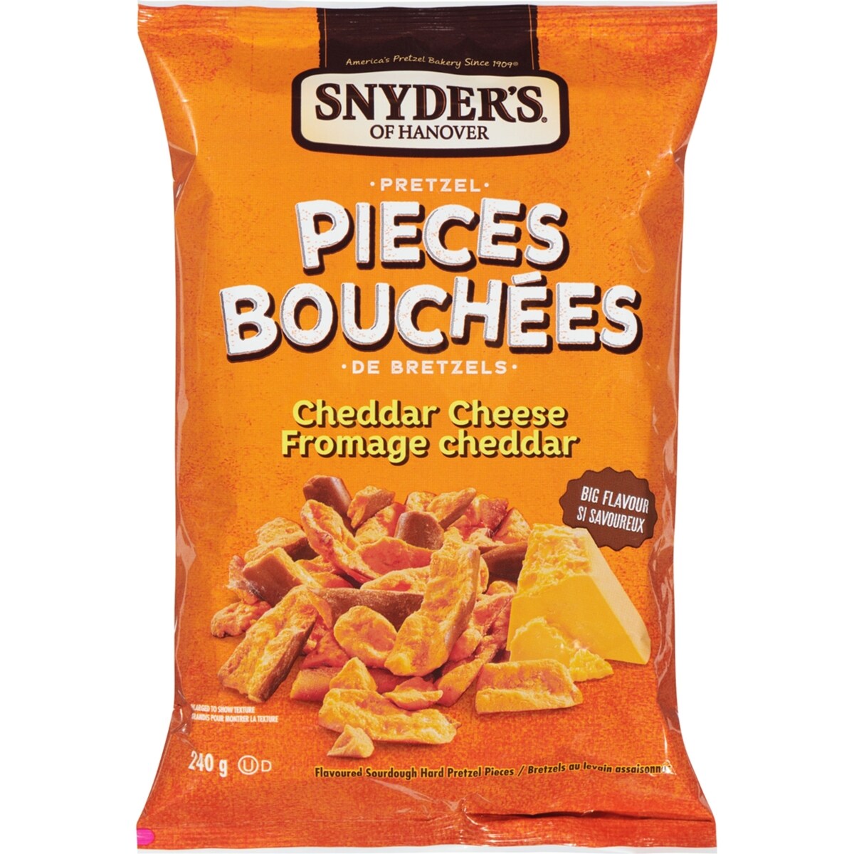 Morceaux de bretzels au cheddar