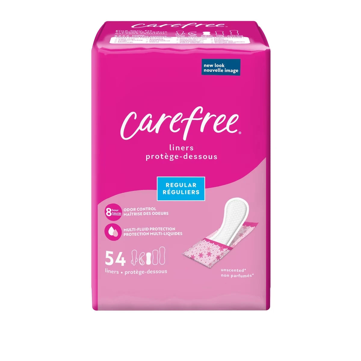 Emballage de 54 protège-dessous Acti-Fresh galbés réguliers en sachets pratiques
