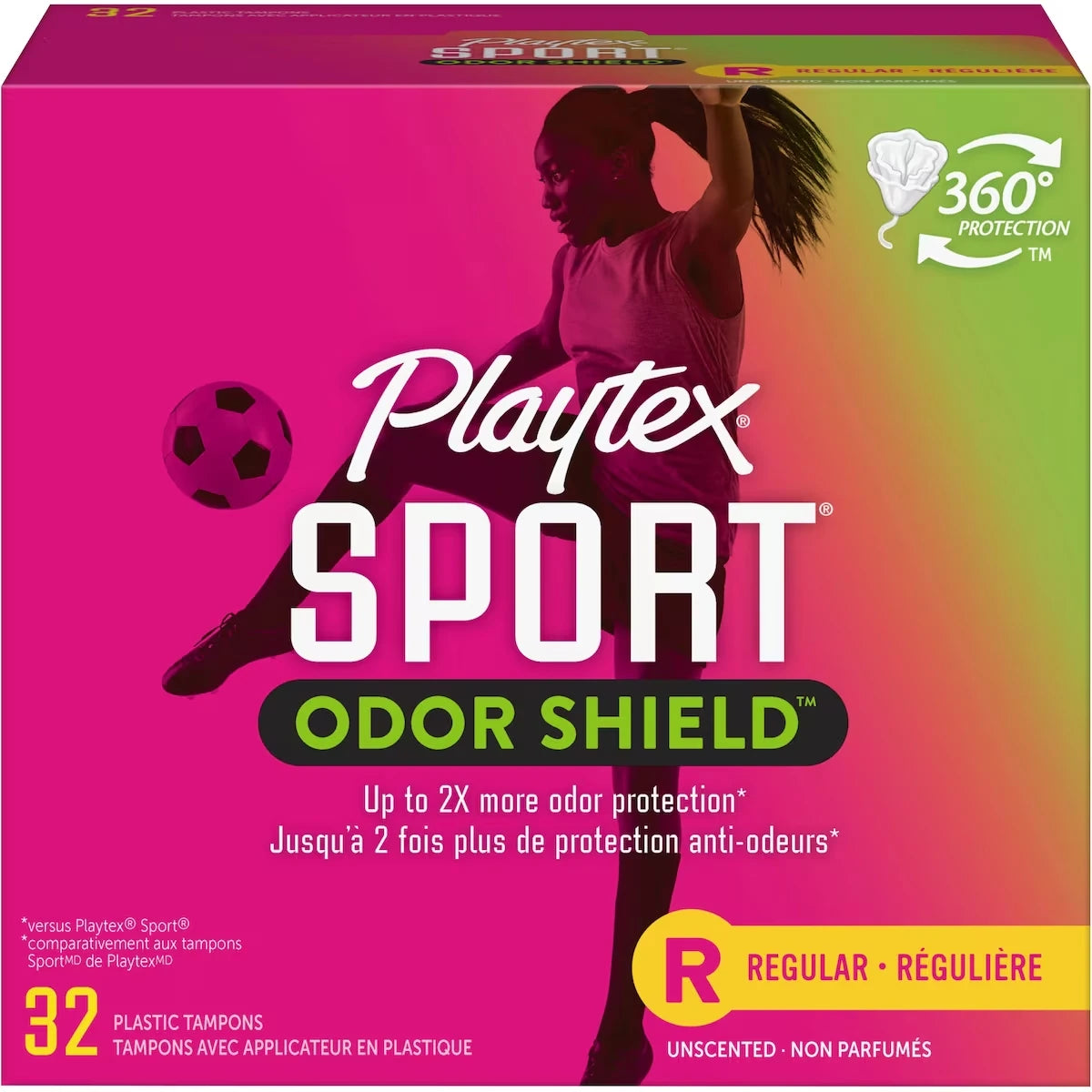 Tampons non parfumés Odor Shield de Sport à absorptivité régulière