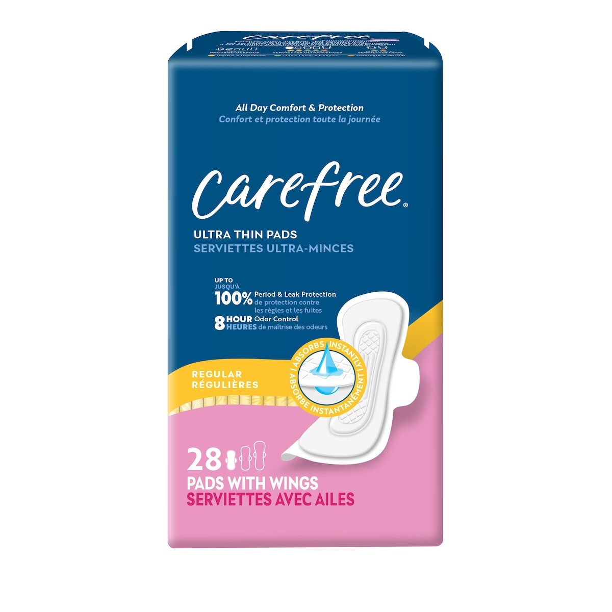 28 Serviettes md Ultra-Minces Avec Ailes à Absorptivit� R�Guli�Re