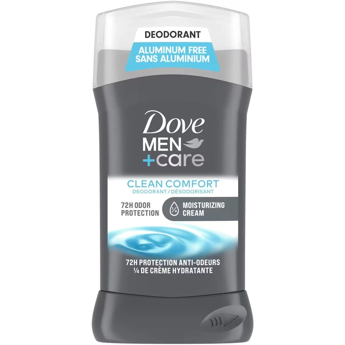 Désodorisant en Bâton formulé sans aluminium pour 72 h de protection Dove Men+Care  Clean Comfort avec ¼ de crème hydratante