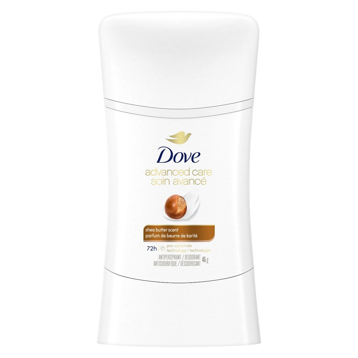 Antisudorifique en bâton pour femmes Beurre de Karité protection 48 h et des aisselles douces et lisses 74 g